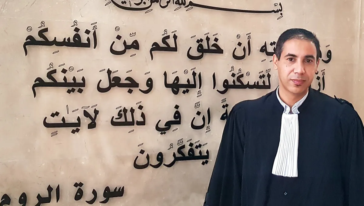 Chamlale Abdelhak Esq in traditional Moroccan lawyer robe - Casablanca Bar member since 2005